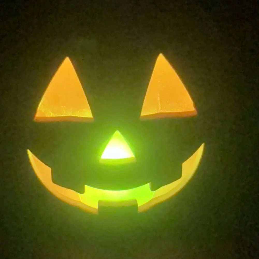 Target LIGHT UP Flocked Blow Mold Ombré Jack O Lantern Pumpkin